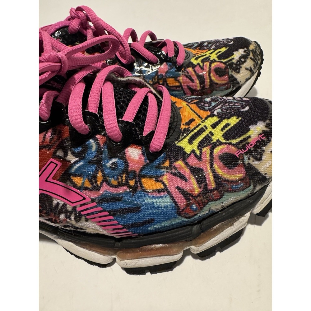 Asics Gel Nimbus 17 2015 NYC Marathon Running Shoes Womens 7.5 Graffiti T5M8N - Picture 6 of 10